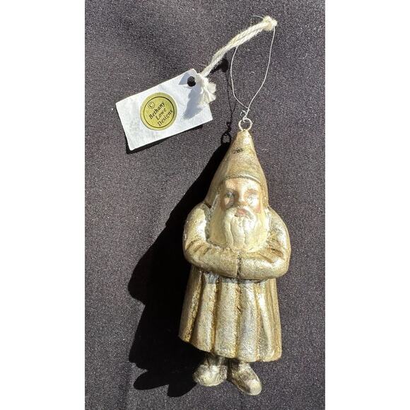 3" Bethany Lowe Mini Gold Belsnickel Santa Claus Ornament Vintage Christmas -S73 - Picture 1 of 6